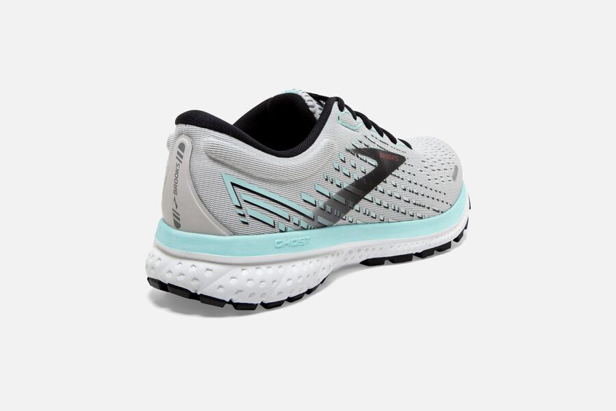 Brooks Ghost 13 Road Running Shoes - Womens - White/Black - ZL2957403